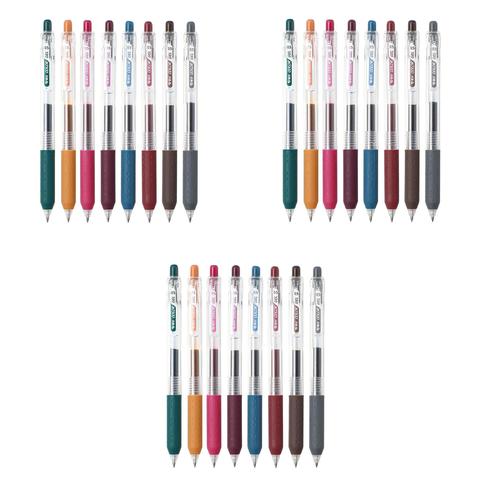 3x 8-packs (24) Fine Point Gel Pens Vintage Color, Retractable Rollerball, 0.5mm