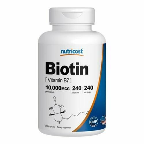 Nutricost Biotin (Vitamin B7) Supplement 10 000mcg (10mg)  240 Capsules EXP 11/25