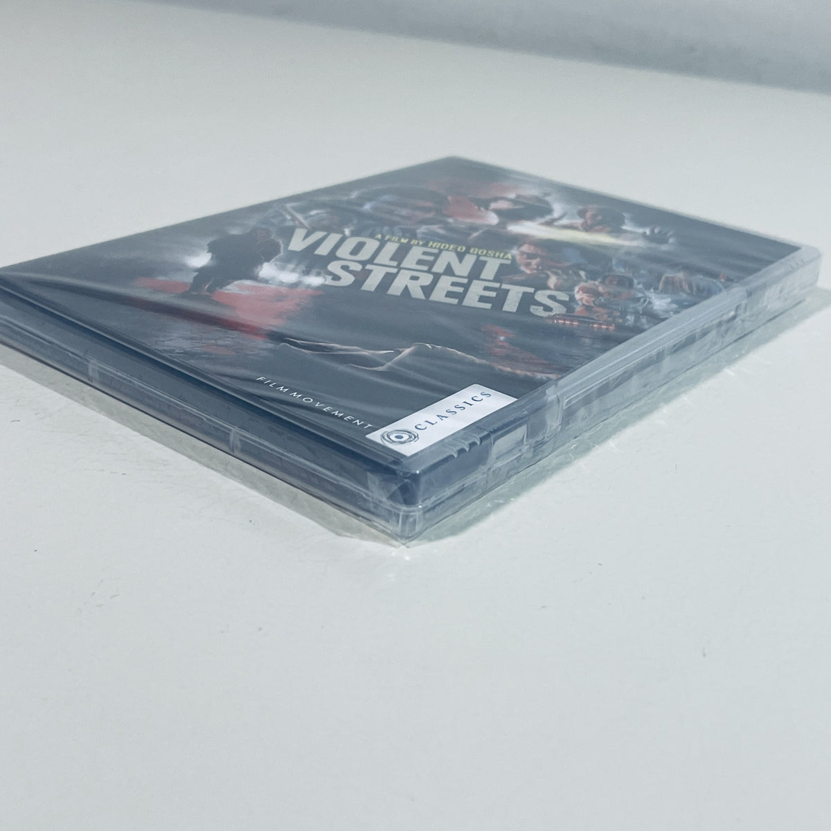 Violent Streets DVD, sealed, angled view